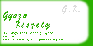 gyozo kiszely business card
