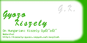 gyozo kiszely business card